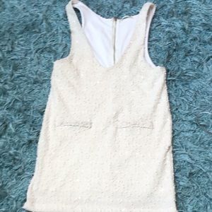 Ivory cream mini dress